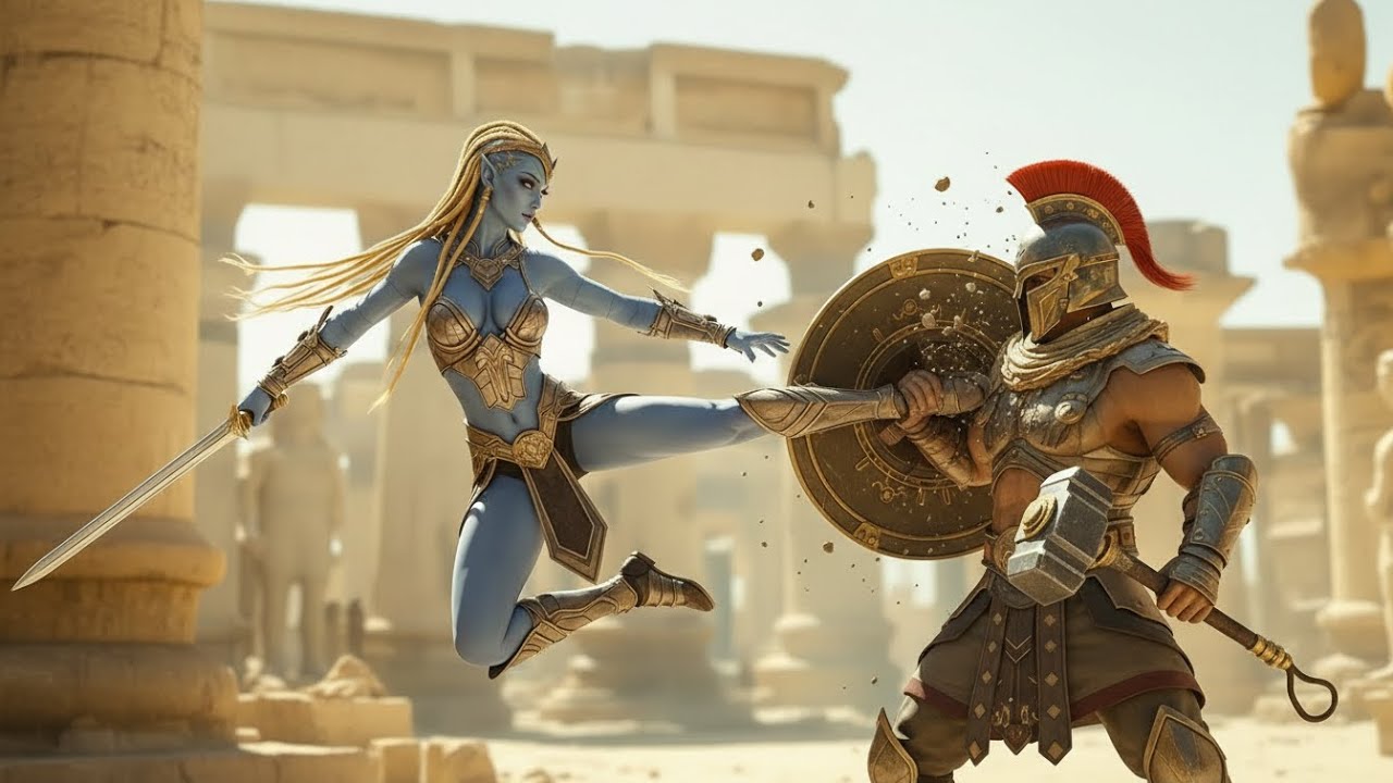 “She Couldn't Speak When He Took Off His Armor... — Alien Warrior Woman Lowered Her Weapon.”