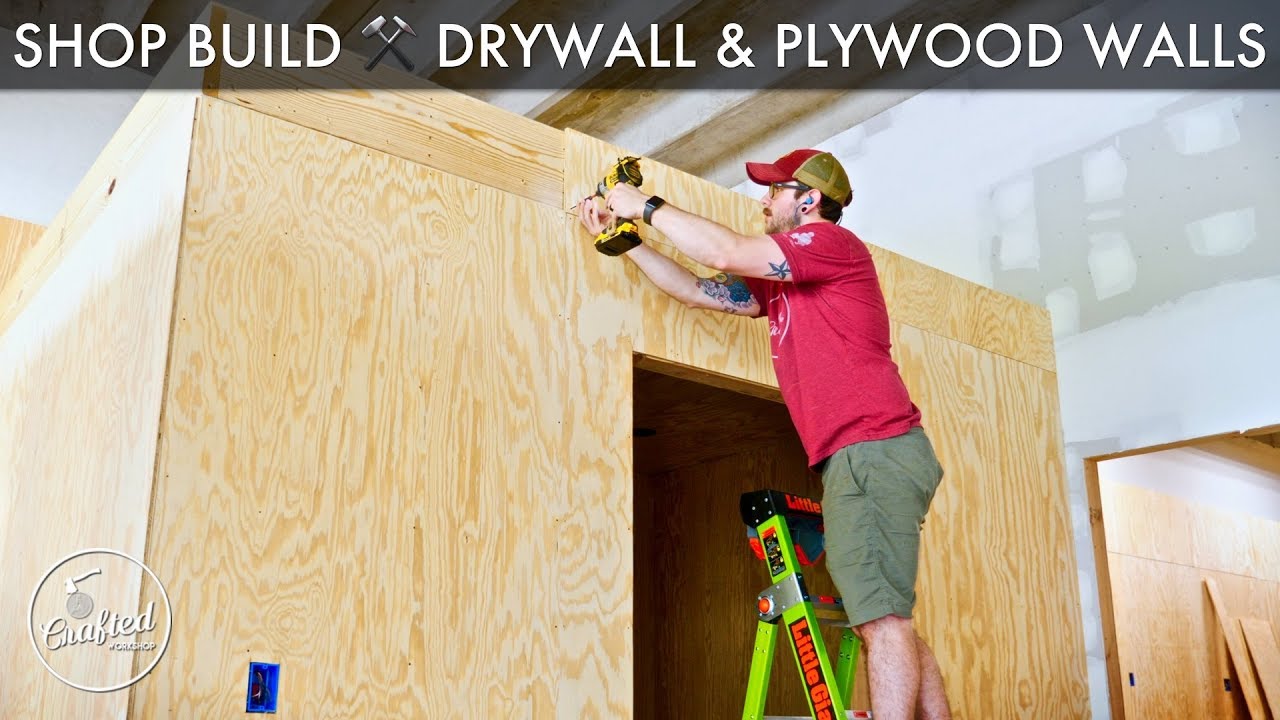 Building My Shop : How To Drywall, Plywood Walls & Fiber Cement Panels