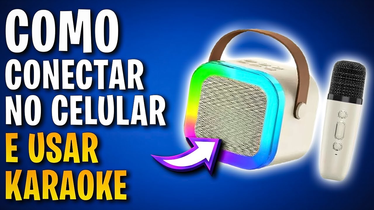 Caixa Bluetooth K12 Karaoke: como conectar no celular e usar função karaokê