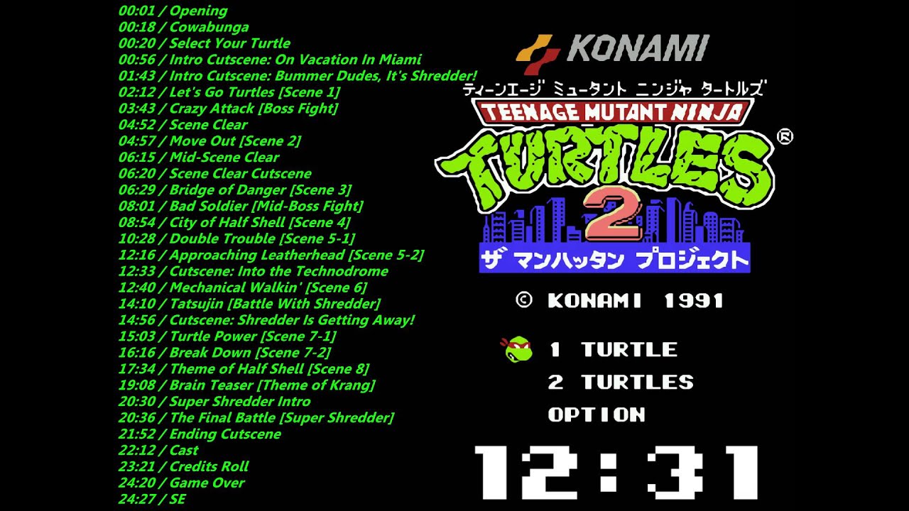 Nes: Teenage Mutant Ninja Turtles III Soundtrack