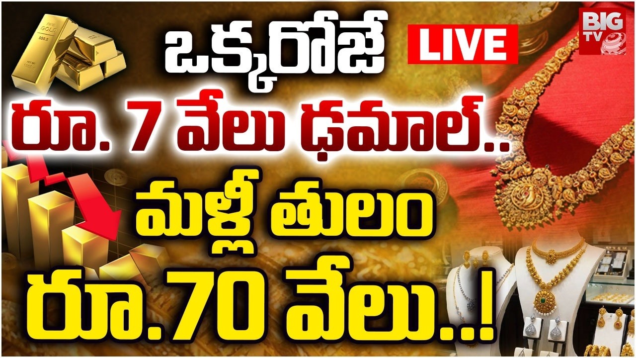 మళ్లీ తులం రూ.70 వేలు..! LIVE | Gold Price Drop | Gold Price Today | Gold Prices Updates | BIG TV