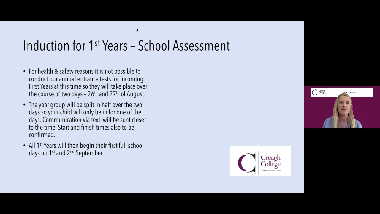 First Year Information 2021