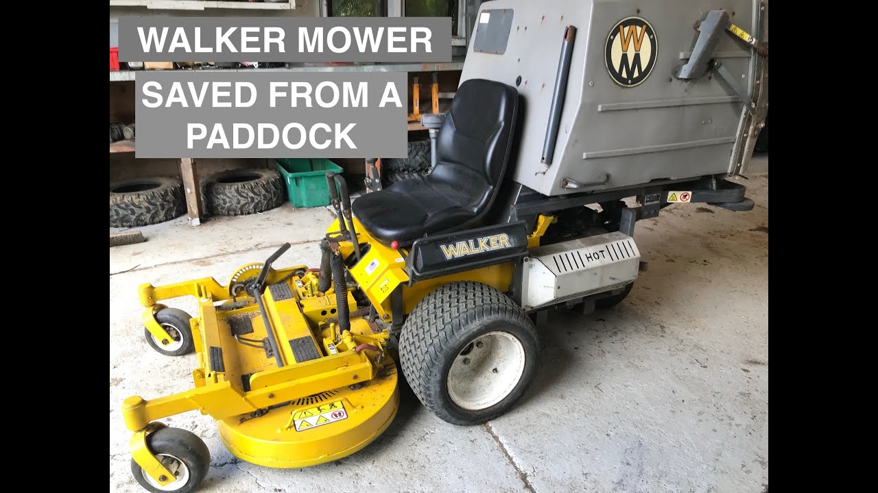 Walker mower rusted, left sitting in a paddock for years. Fix it up and get it mowing.