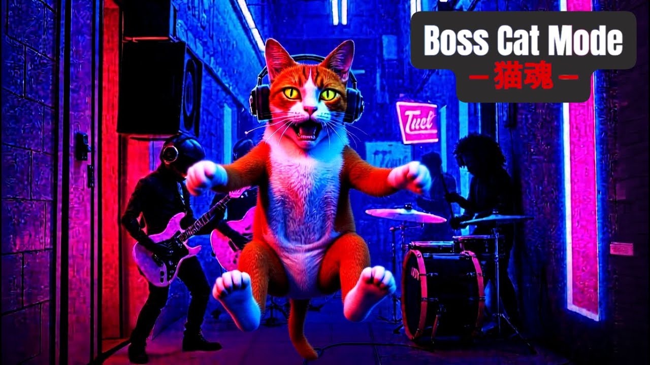 BossCatMode  － 猫魂 －　【 SUNOAI × Animon 】MV　曲： SUNO AI  画像・動画： Animon　ー Isuke ー
