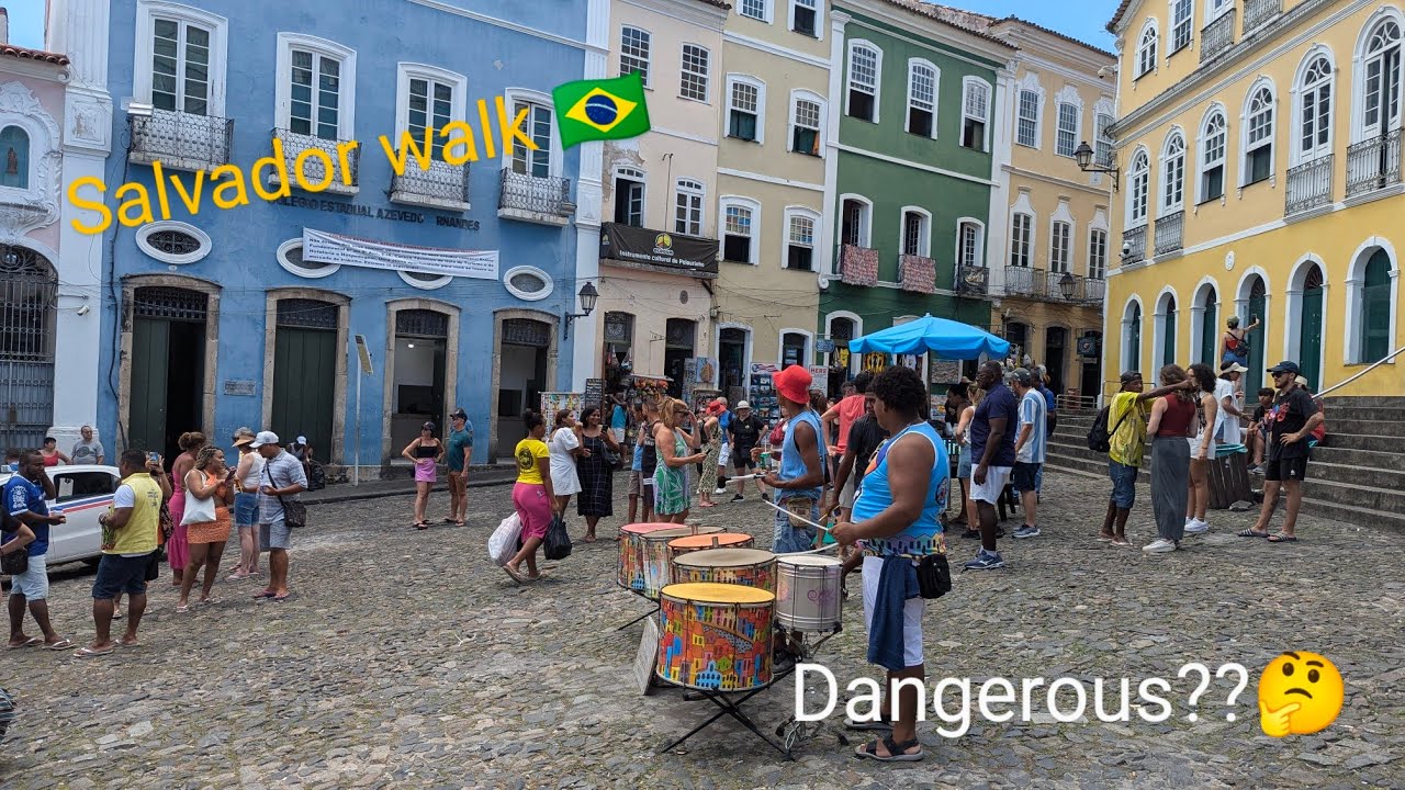4K city walk | Salvador 🇧🇷 (Pelourinho)