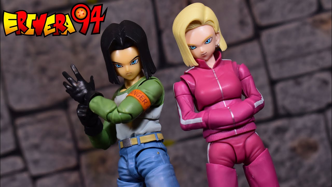 SH Figuarts Dragon Ball Super Park Ranger ANDROID 17 and Track Suit ANDROID 18 Figure Review