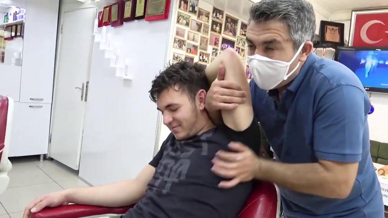 ASMR Turkish Barber By Münür Önkan Head,Face,Body,Back,Neck and Arm Massage