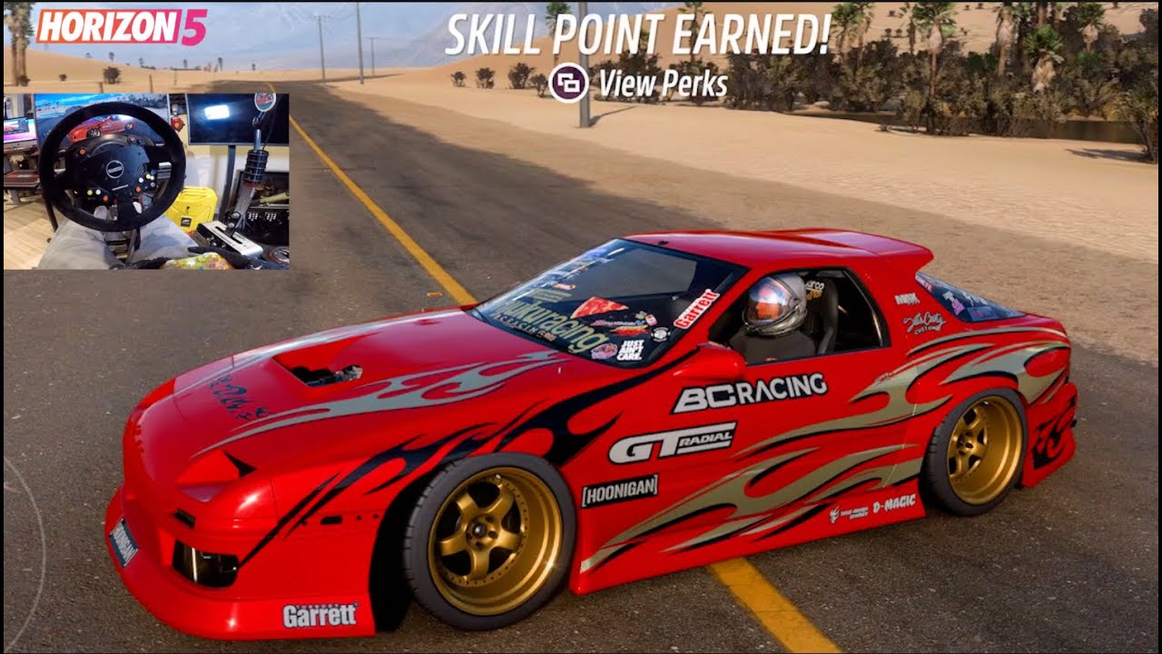 Forza Horizon 5 w/Wheel - Drifting LONGEST Roundabout 1000hp Twerkstallion
