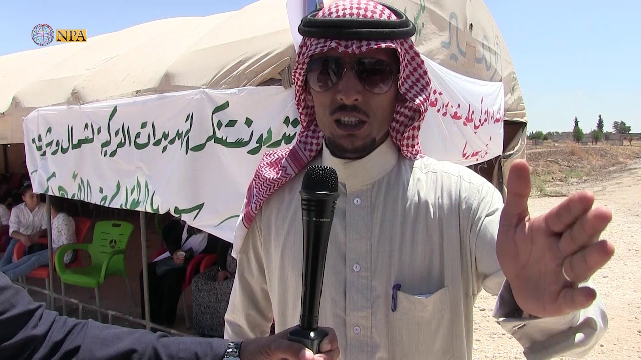 اعتصام بتل ابيض شمالي سوريا تنديداً بالتهديدات التركية
