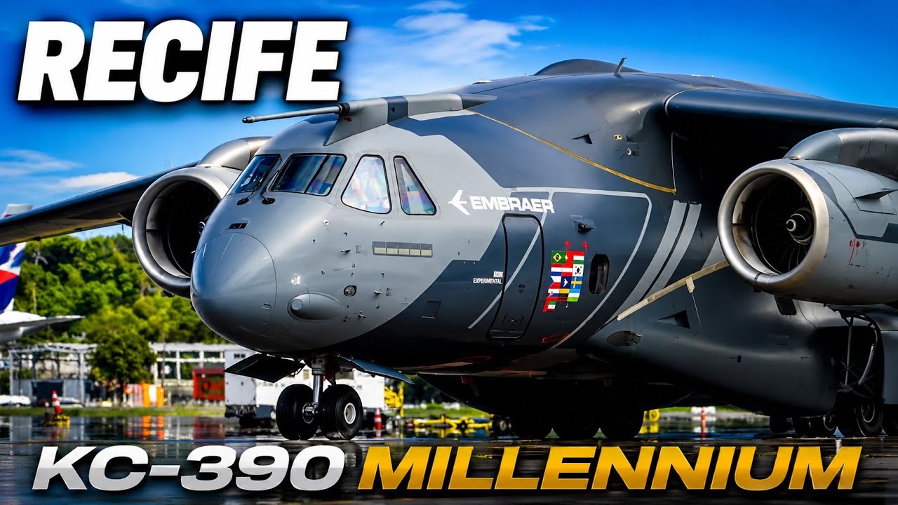 O EMBRAER KC-390 MAIS BONITO DO MUNDO NOVAMENTE NO AEROPORTO DO RECIFE, S&Oacute; DECOLA AMANH&Atilde;! SER&Aacute;?