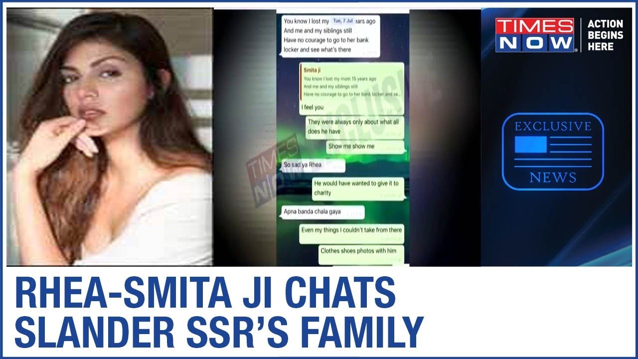 Team Rhea releases chats between her & friend Smita ji, Slander campaign against family continues