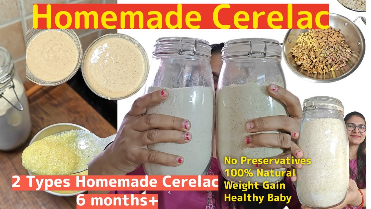 2 Types Homemade Baby Cereal 6 Months+ Baby Food  No Sugar No Salt | Healthy Tasty😋@CookNookRekha