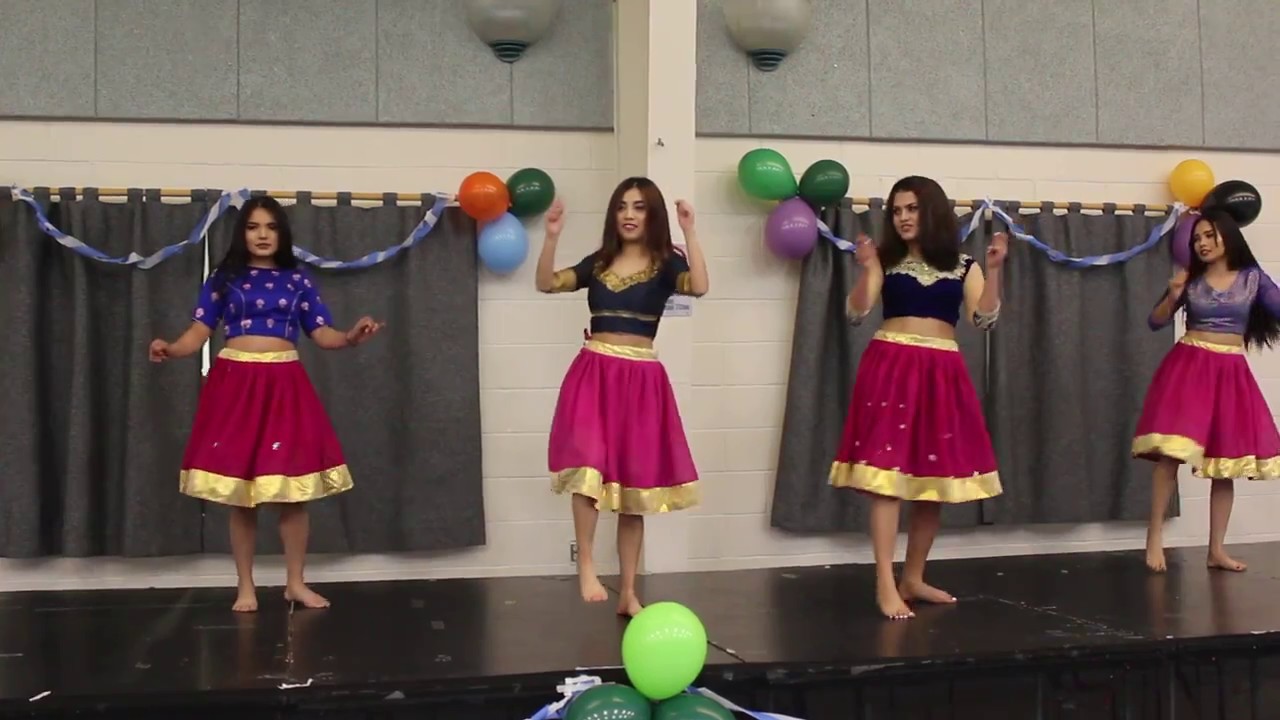Girls group dance in Nepali remix: Thamel bazaar, Kale Dai, Timro figure coca cola.