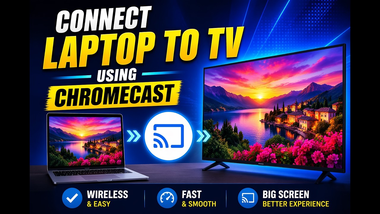 How to connect laptop to TV using Chromecast