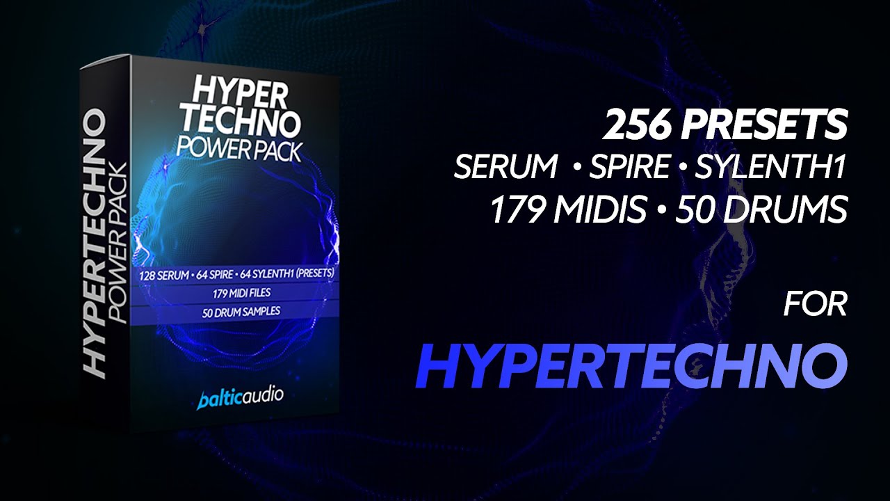 Hypertechno Power Pack (256 Presets, 179 MIDI Files, 50 Drum Samples)