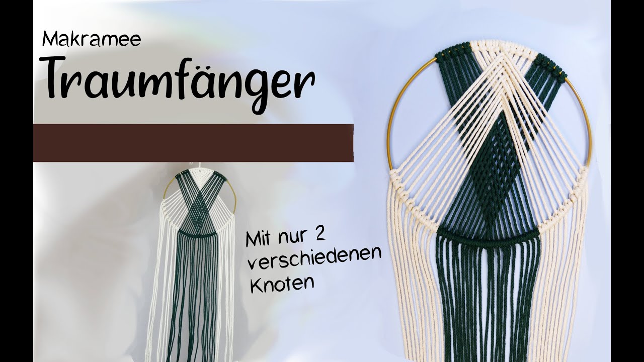 Makramee Traumfänger Anleitung deutsch | Makramee Anfänger | Traumfänger basteln | Boho Dekoration