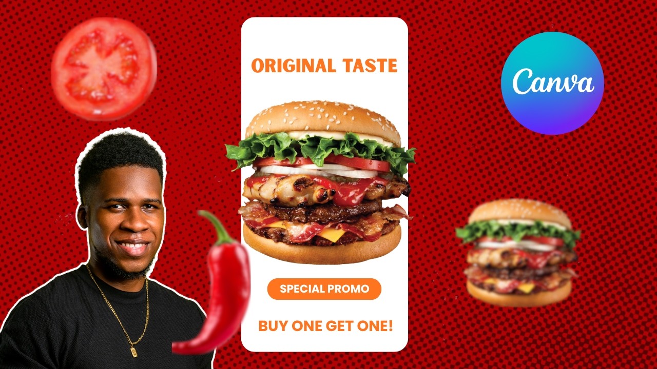 Creating a Hamburger Flyer in Canva | Beginner-Friendly Tutorial