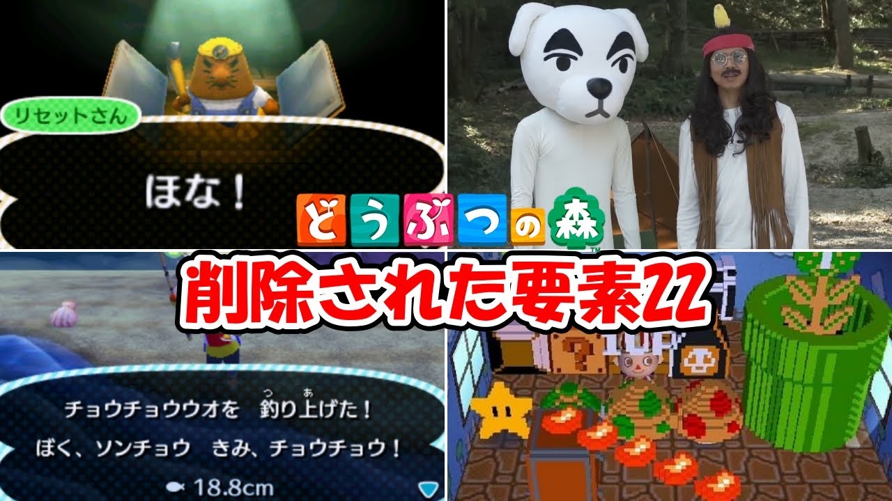 【どうぶつの森】削除された要素22│釣りに関する他ゲーネタ│ヒツジ住民のスカーフ│村売却時のリセットさん│ドットのマリオ家具@ほのげ
