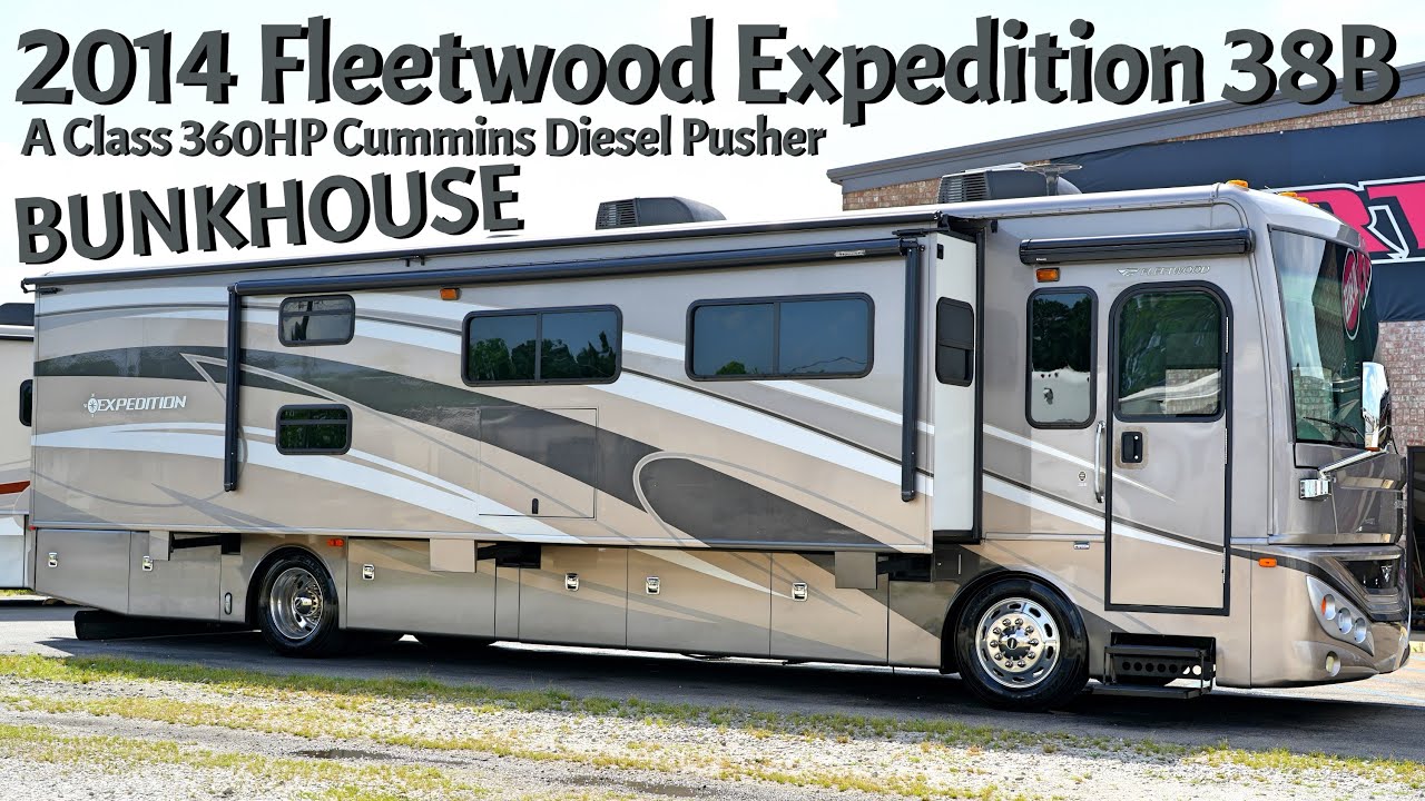2014 Fleetwood Expedition 38B BUNKHOUSE A Class 360HP Cummins Diesel Pusher @ Porter’s RV - $114,900