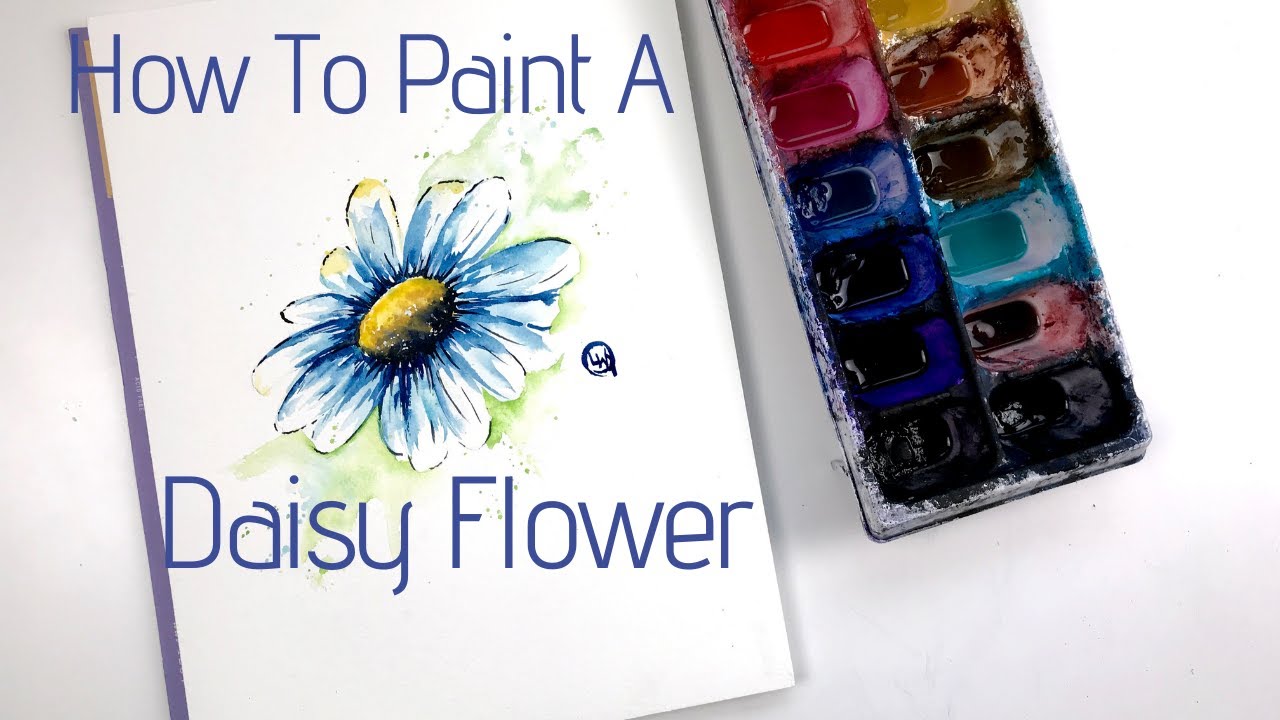 Beginner Flower Painting Tutorial -Watercolor Daisy Tutorial