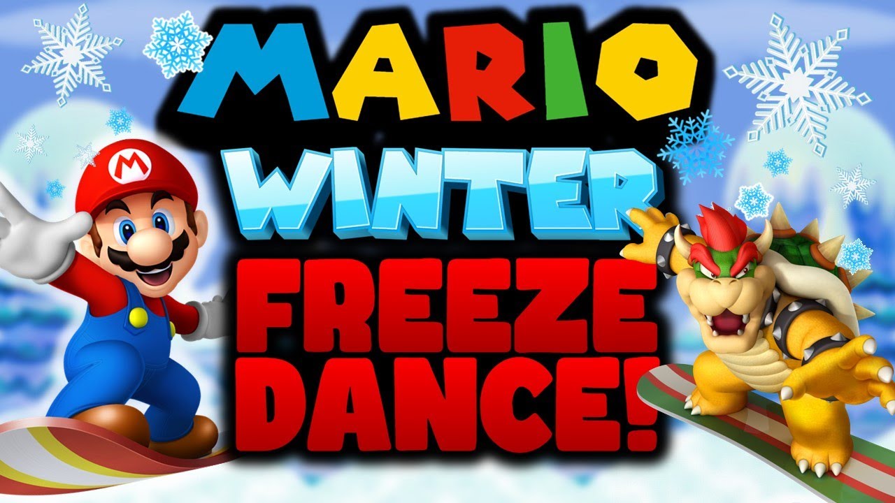 Super Mario Winter Freeze Dance! | Winter Brain Break | GoNoodle Inspired | Just Dance