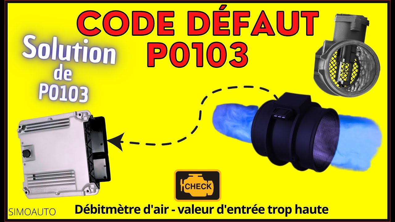 Le code d&eacute;faut P0103: Les causes/ Sympt&ocirc;mes/ Contr&ocirc;les de code d'erreur p0103 | SIMOAUTO