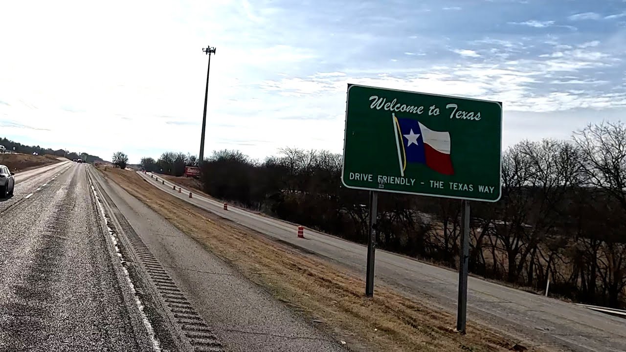 4K Video: I-35 South from Winstar Casino in Thackerville OK to Downtown Dallas TX | No Windshield