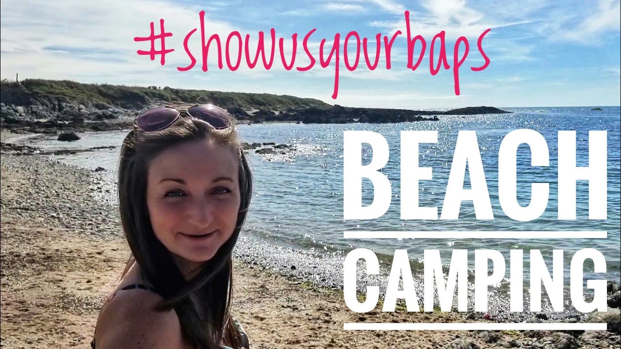 WILD CAMPING and SWIMMING in the sea on a DESERTED BEACH in Anglesey, Wales