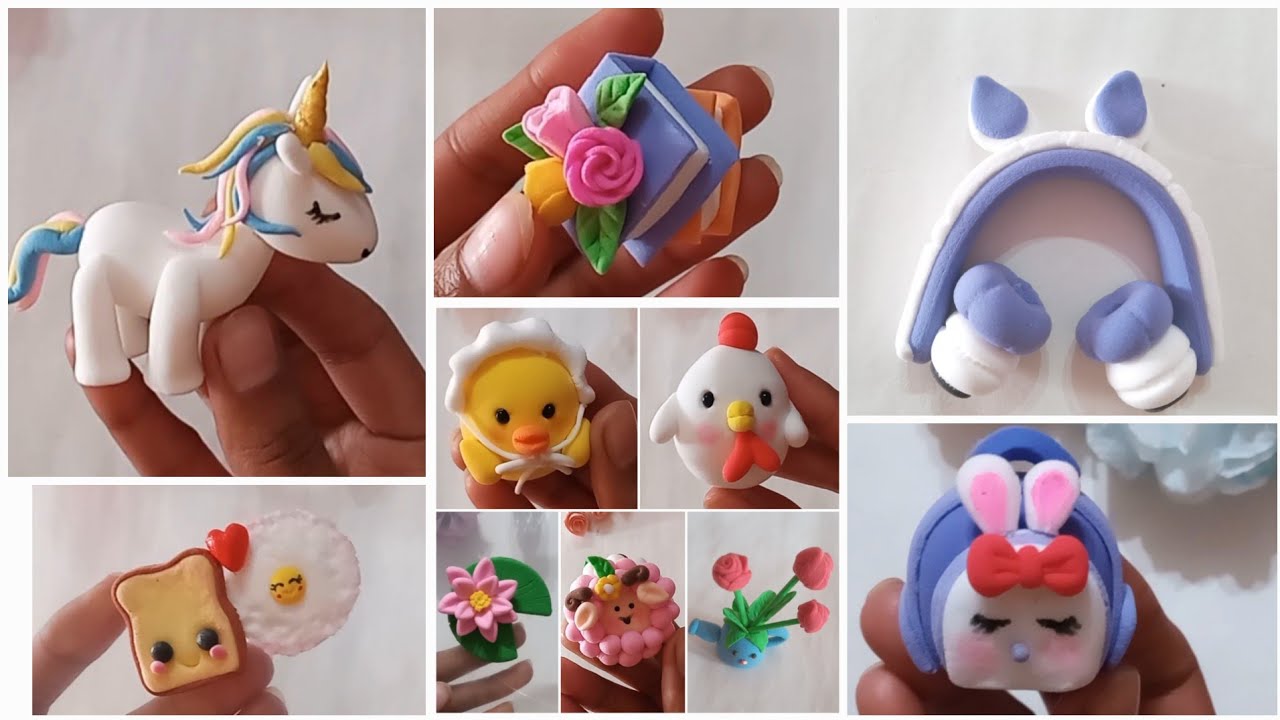 10 easy and cute clay art |air dry clay art| polymer clay | easy clay art step by step full tutorial