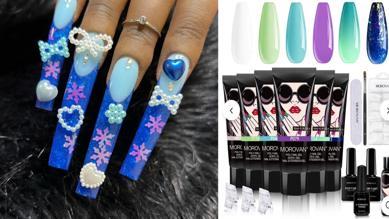 Trying a Poly nail Gel kit | Morovan