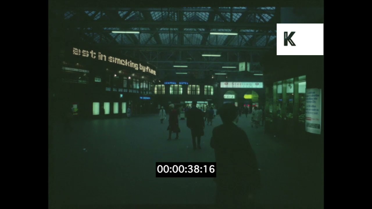 1960s Glasgow Central Station at Night, 35mm
