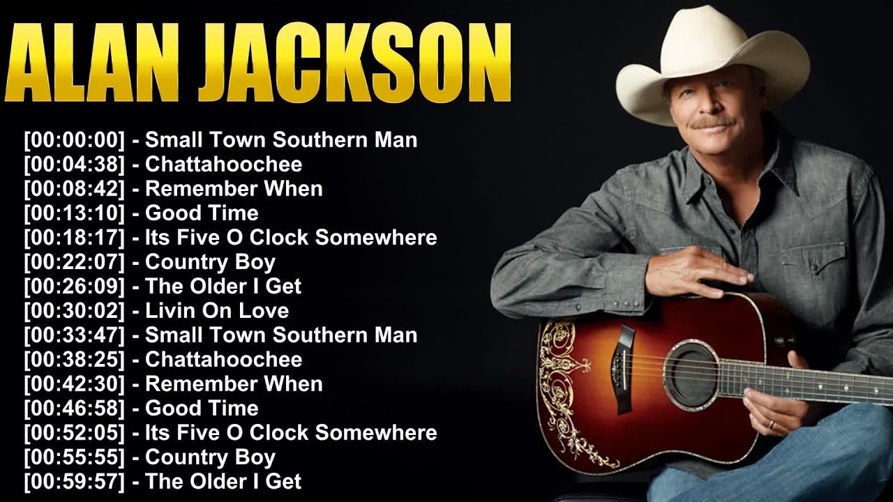 Alan Jackson 🎸 Country Legend Essentials 💛 Greatest Hits from a Voice That Defined a Genre