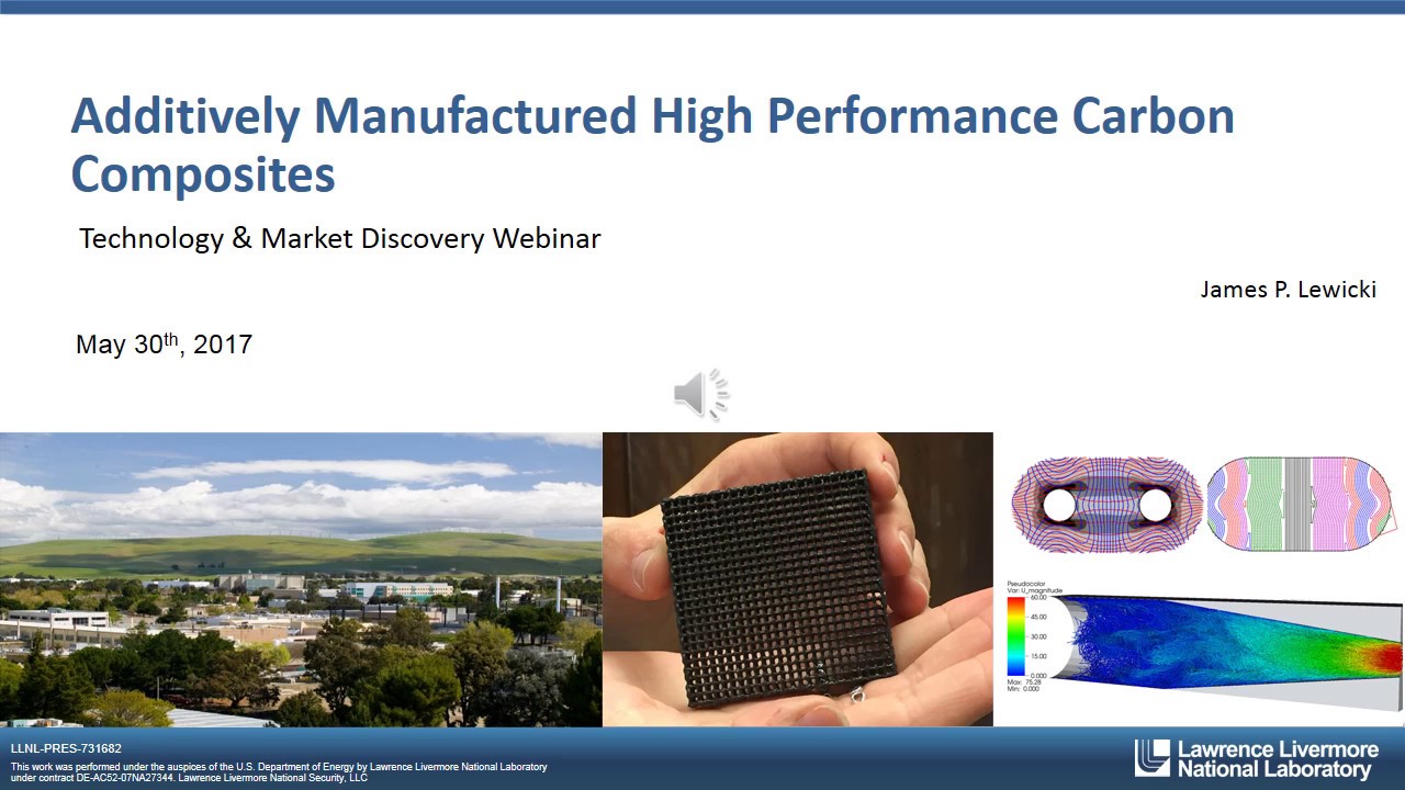 Additively Manufactured High Performance Carbon Composites by James Lewicki