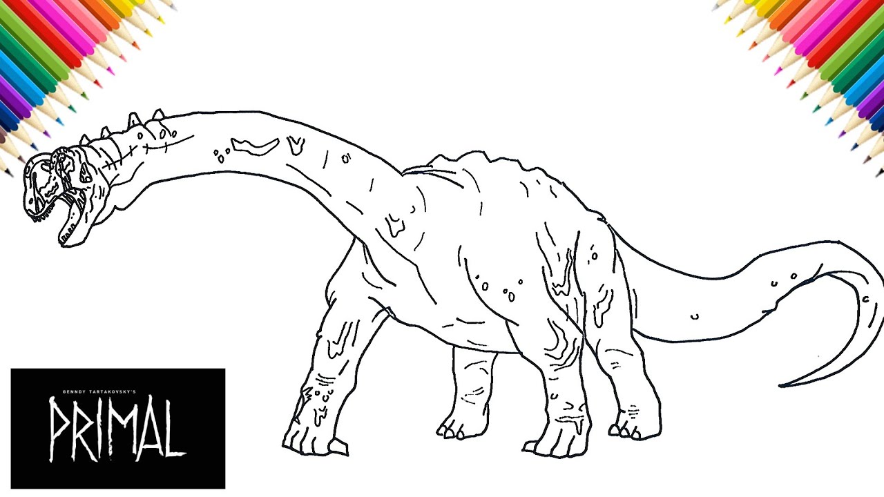 How to Draw an Infected Argentinosaurus from (PRIMAL) | Step by Step