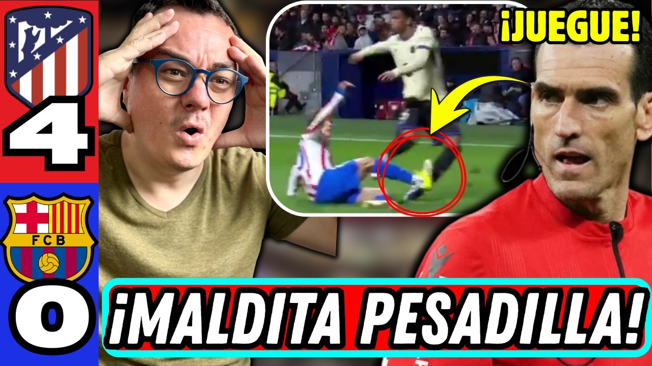 ¡QUE PALIZA! EL ATLÉTICO DE MADRID Y EL ARBITRO, DESTROZAN A UN BARÇA INOPERANTE.
