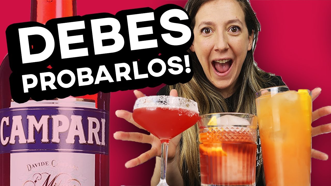 ➡️ Cómo PREPARAR CAMPARI (🔥3 TRAGOS súper súper fáciles!!!!!!!)