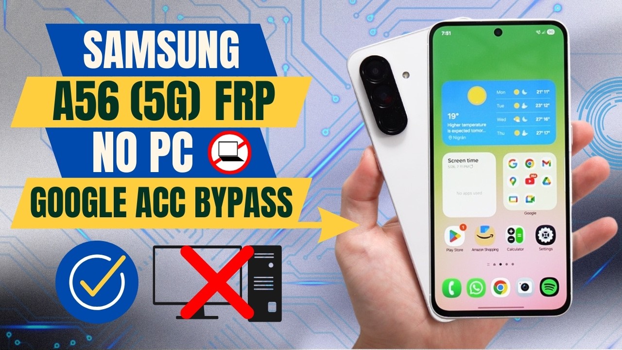 Обход FRP на Samsung A56 5G без ПК | Новый метод 2026
