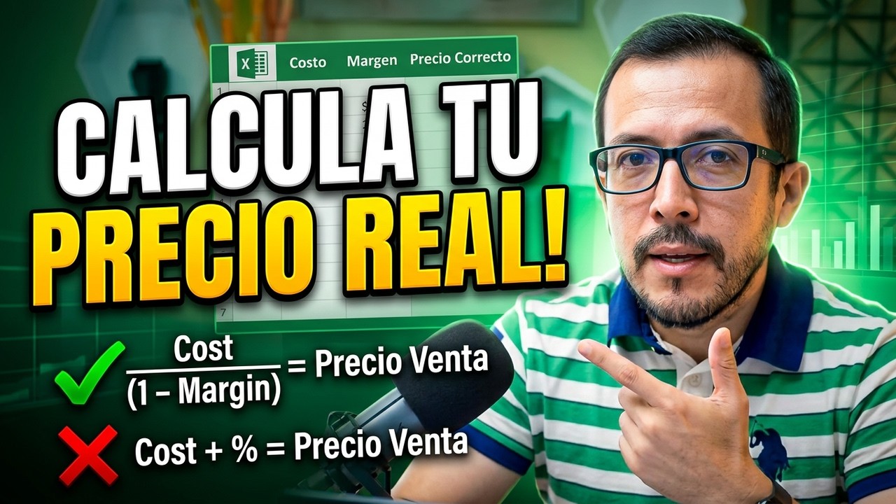 Como calcular en #Excel el #PRECIO DE #VENTA incluido tu #MARGEN DE UTILIDAD ya sea #FIJO o VARIABLE