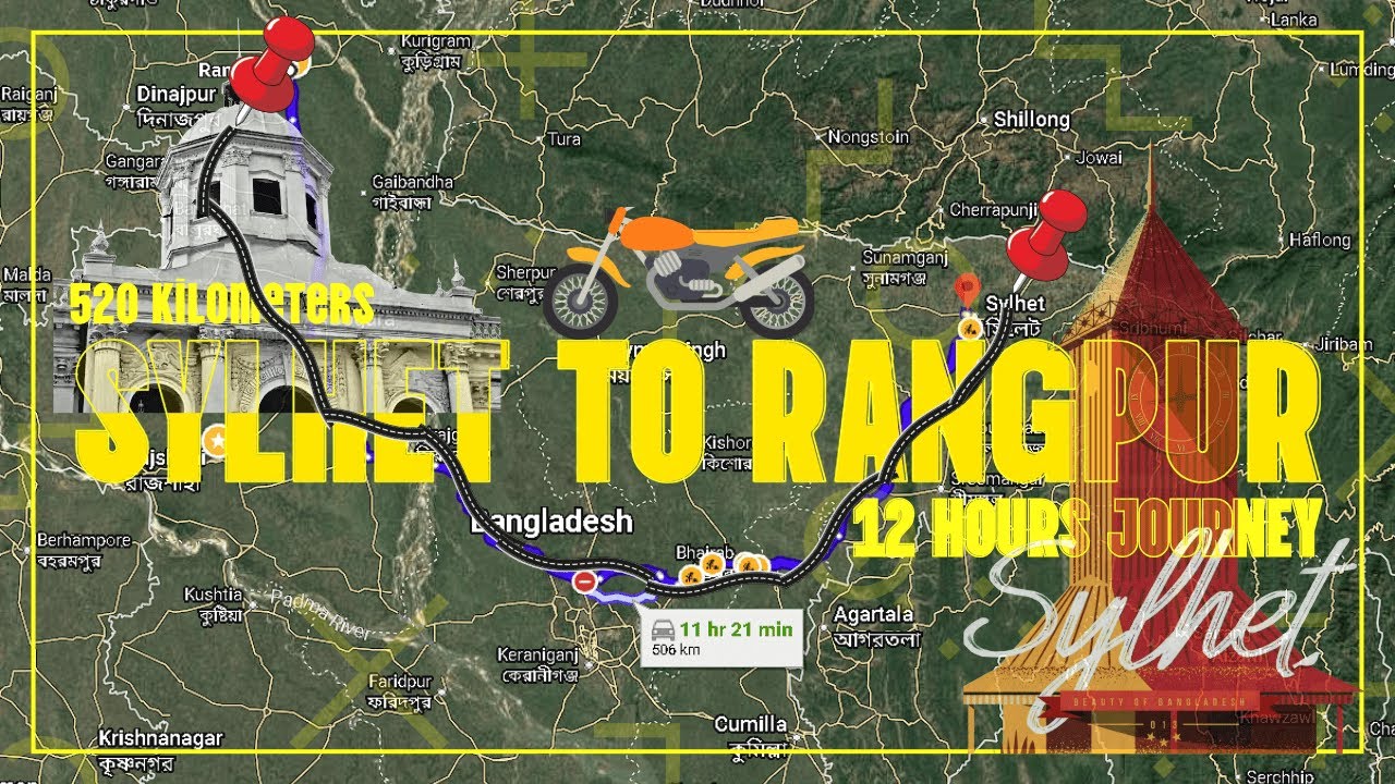 FROM Sylhet TO Rangpur 🇧🇩 || Riding 520 KMs in 12 hours ||