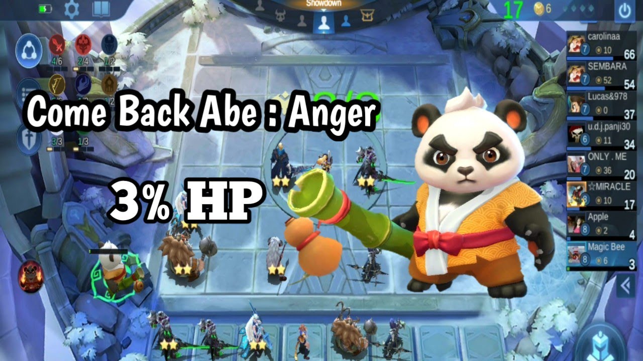 Come Back 3% HP By Abe:Anger Magic Chess Mobilelegends