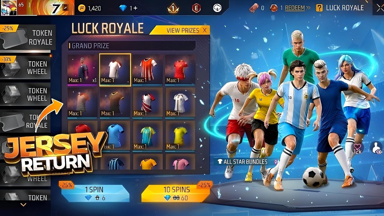 Jersey Royale Event Return🤯Free Fire l Free Fire New Event l Ff New Event l 5 June Football Event FF