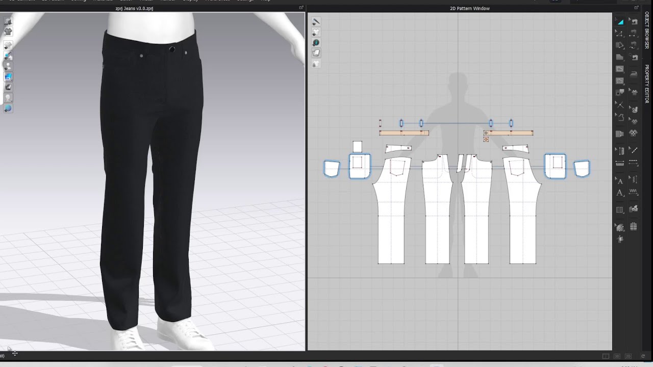 Drafting Jeans, Marvelous Designer, Clo