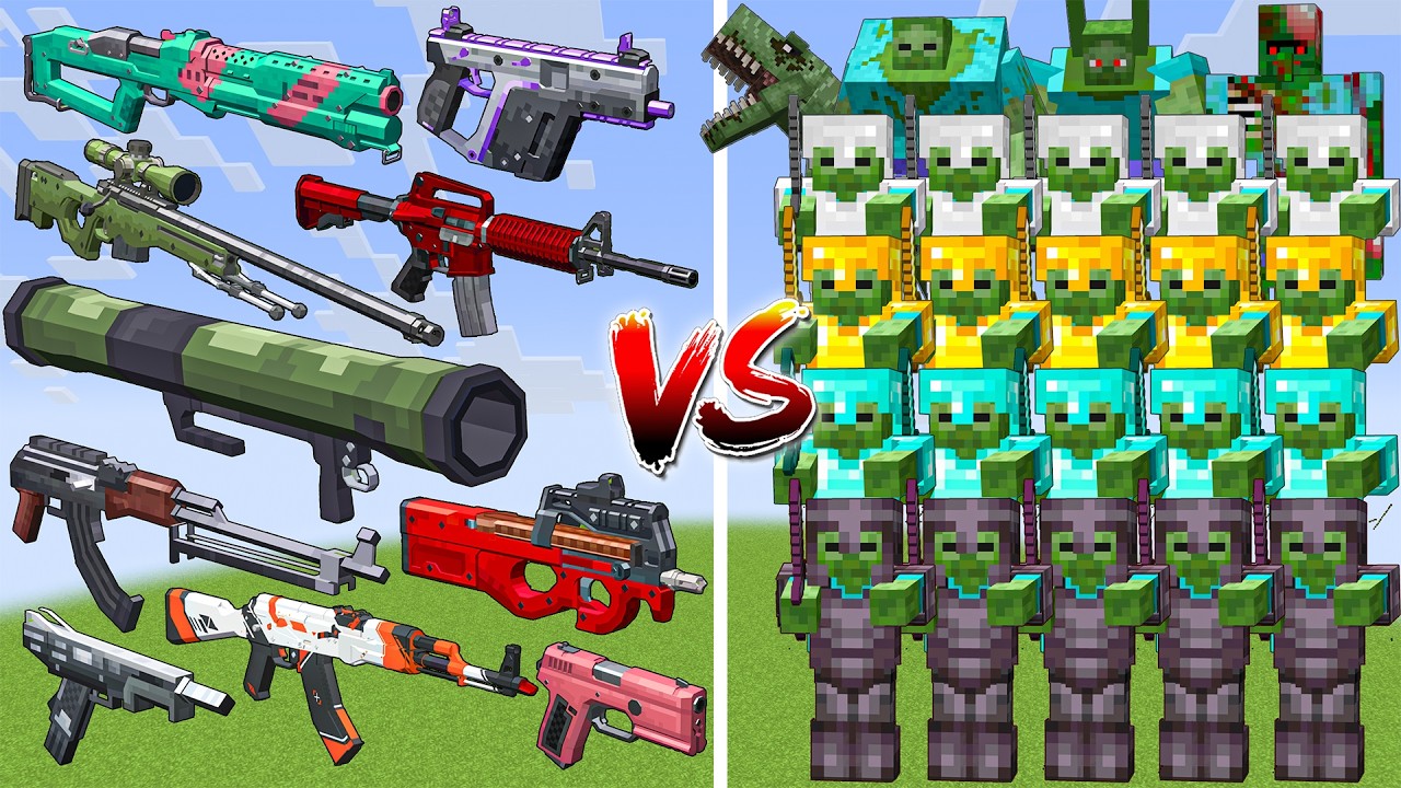 What TaCZ New Gun Can Defeat The Most Zombie Bosses in Minecraft ?