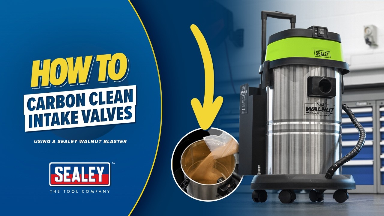 How to Walnut Blast Intake Valves | Sealey VSWB30 Carbon Cleaning Guide