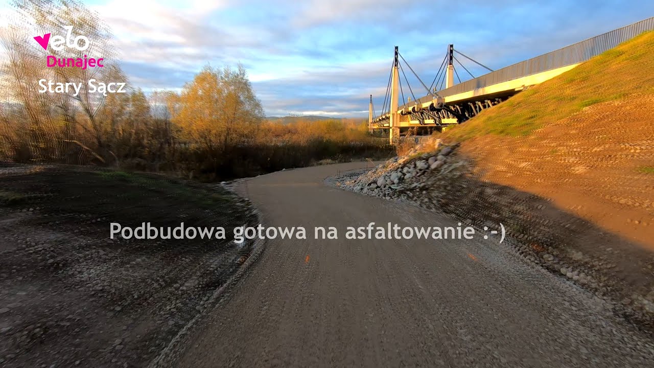 Podgląd na budowane odcinki VeloDunajec w gminie Stary Sącz