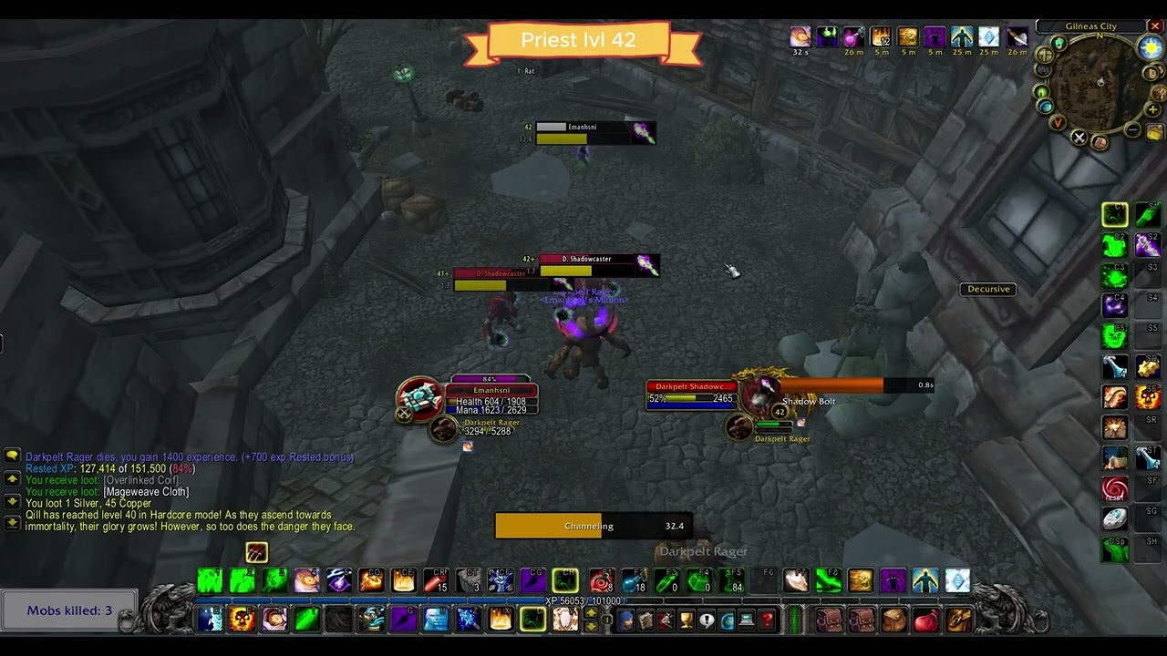 [TWoW] Priest Lv42 Solo Gilneas City Dungeon | Packmaster Ragetooth boss farm &ndash; fast lvling 42-46