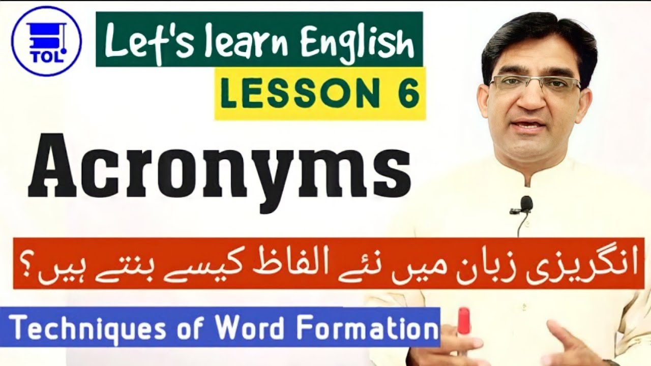 Functional English | Let's learn English - Lesson 6 | Techniques of Word Formation - Acronyms