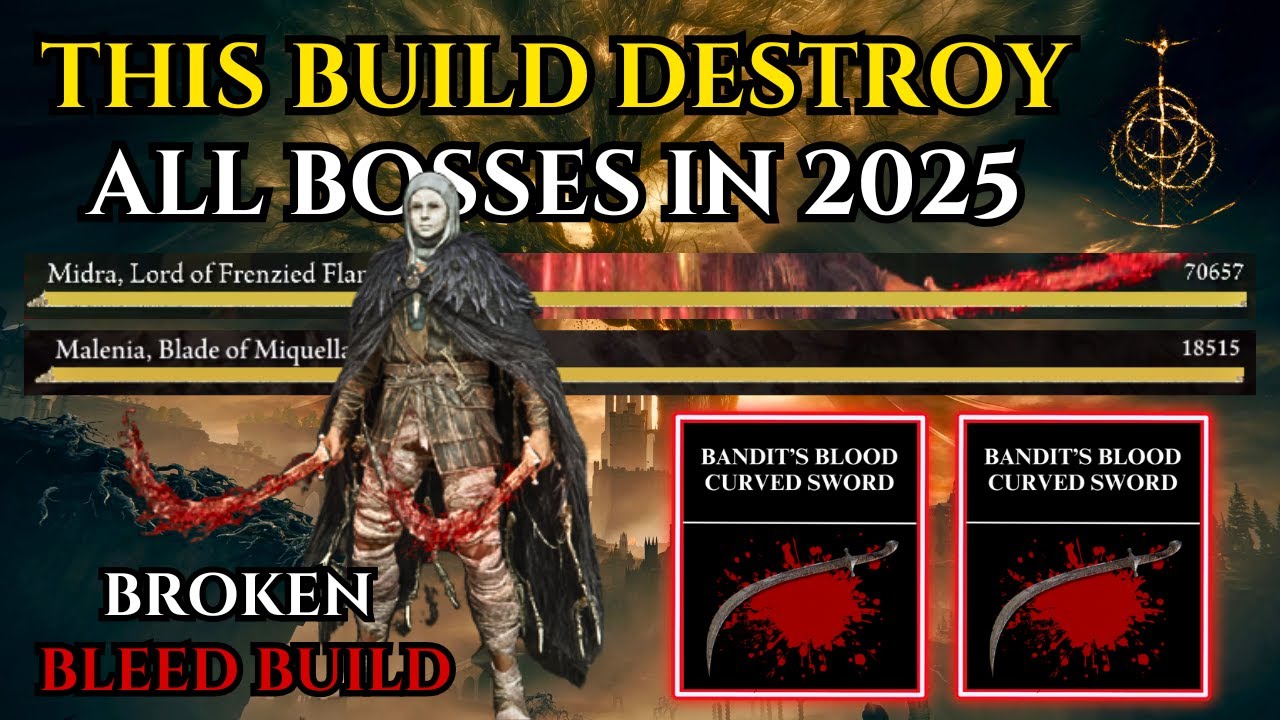 BEST BLEED BUILD IN THE GAME! ELDEN RING BROKEN BLOOD BUILDS DESTROYS ALL BOSSES INSANE BLEED DAMAGE