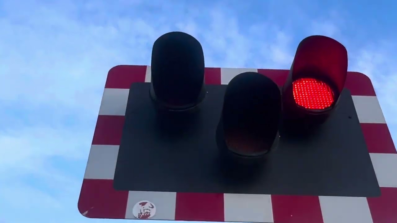Ynyslas Level Crossing (Ceredigion) *Water Damaged Red Light With @-vf4hq