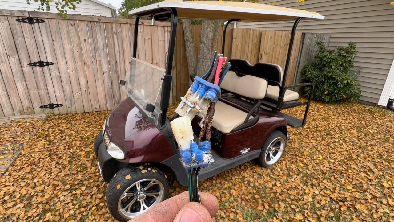 THIS Caused My Neighbors Golf Cart Headlights to Fail | Ezgo RXV Install RearView Mirror Install